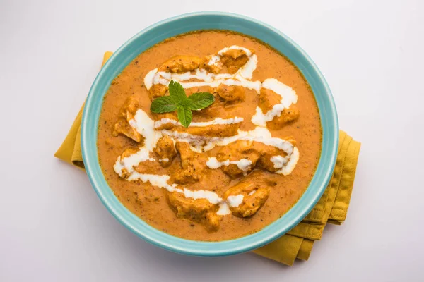 Smaczne Masło Kurczaka Curry Lub Murg Makhanwala Lub Danie Masala — Zdjęcie stockowe
