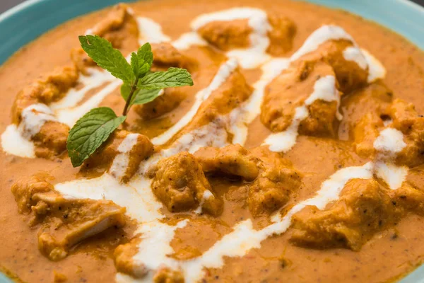 Lezzetli Tereyağlı Tavuk Köri Murg Makhanwala Hint Mutfağından Masala Yemeği — Stok fotoğraf
