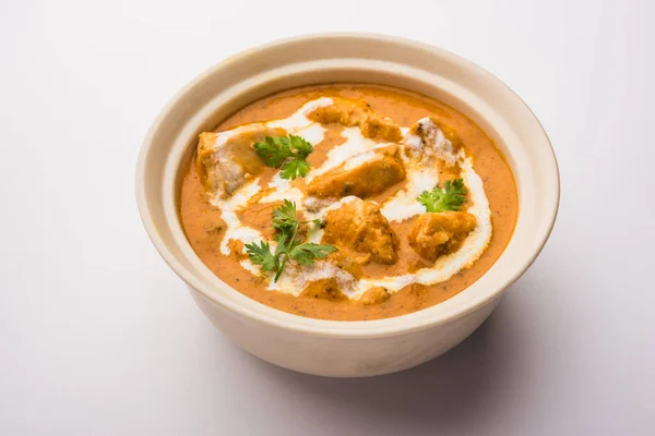 Smaklig Smör Kyckling Curry Eller Murg Makhanwala Eller Masala Maträtt — Stockfoto