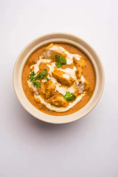 Smaklig Smör Kyckling Curry Eller Murg Makhanwala Eller Masala Maträtt — Stockfoto