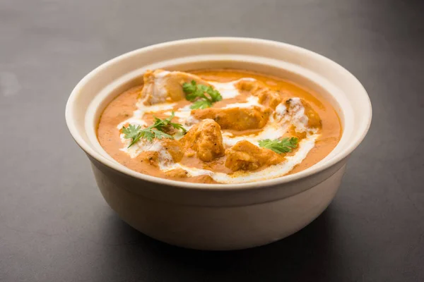 Ízletes Vaj Csirke Curry Vagy Murg Makhanwala Vagy Masala Étel — Stock Fotó