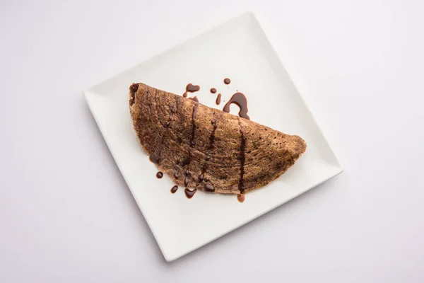 Chocolate Dosa Ist Ein Spezielles Indisches Rezept Für Kinder Kann — Stockfoto