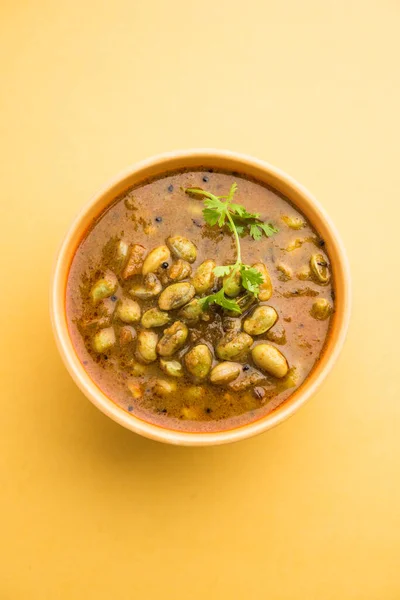 Pavta Bhaji Lima Beans Curry Recette Aussi Connue Sous Nom — Photo