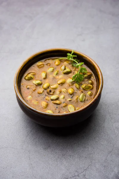 Pavta Bhaji Nebo Lima Beans Curry Recept Také Známý Jako — Stock fotografie