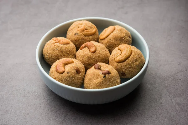 Indian Sweet Rava Laddu Oder Rawa Laddoo Oder Grieß Süße — Stockfoto