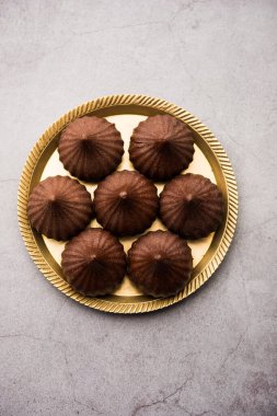 Ganesh Chaturthi Puja veya Ganesha festivali için çikolatalı Modak