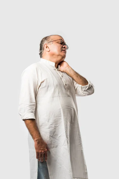 Indiano Asiatico Vecchio Uomo Avendo Dolore Dolore Diverse Parti Del — Foto Stock