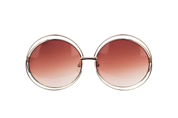 Starožitné hipsterové sluneční brýle izolované na bílém — Stock fotografie
