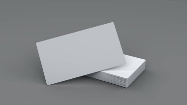 3D illüstrasyon iş kartı mockup boş şablon