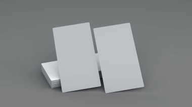 3D illüstrasyon iş kartı mockup boş şablon