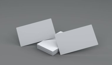 3D illüstrasyon iş kartı mockup boş şablon