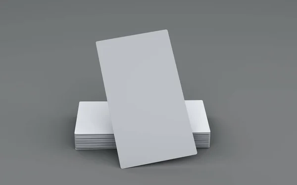 Modelo em branco do mockup do cartão de visita da ilustração 3D — Fotografia de Stock