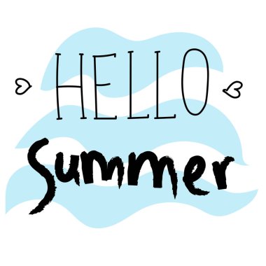 Yazı, logo, vektör düz handdrawn karikatür tarzı resimler yaz. Merhaba yaz