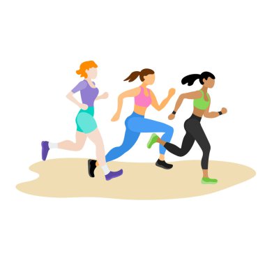 Runnig kişi illüstrasyon