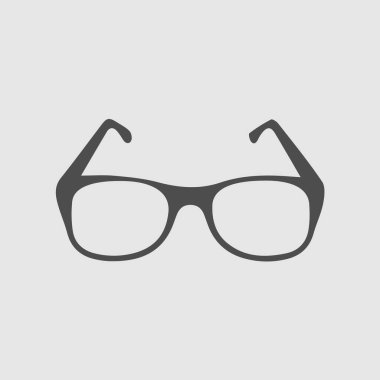 Gözlük vektör simgesi. Basit silüet vektör illüstrasyonu EPS 10.