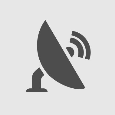 Uydu TV vektör simgesi. Basit izole vektör EPS 10.