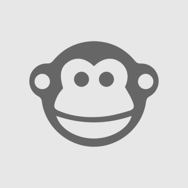 Maymun vektör simgesi. Çin yılı burç sembolü 2016.