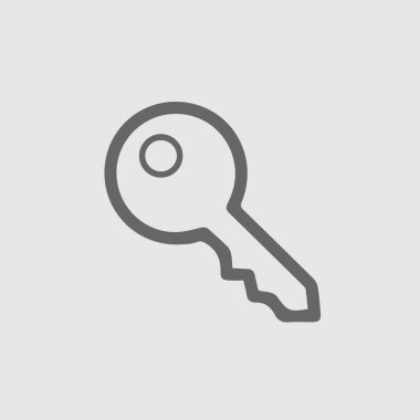 Anahtar vektör simgesi 10 birim. Araba anahtarı basit sembol.