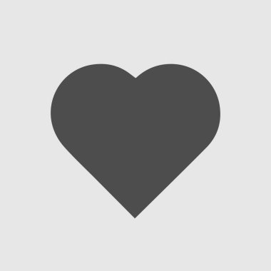 Kalp şekli vektör simgesi 10 birim. Valentine sembolü.