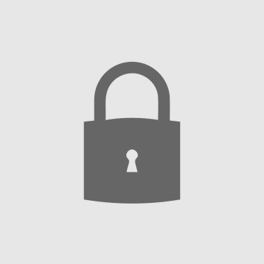 10 numaralı vektör ikonunu kilitle. Basit izole illüstrasyon.