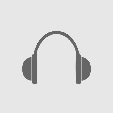 Kulaklık vektör simgesi 10 birim. Kulaklıklar basit izole çizimler