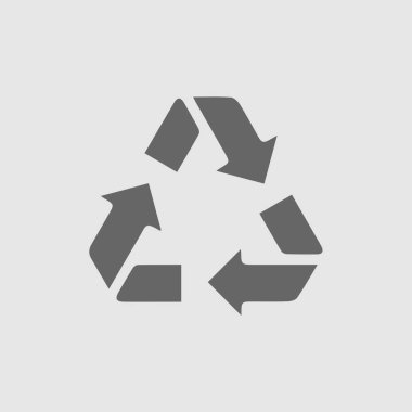 Vektör simgesini geri dönüştür. Çevre işareti vektör illüstrasyonu 10.