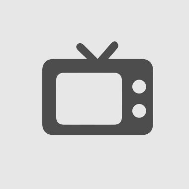 TV vektör simgesi. Eski televizyon sembolü. Vektör illüstrasyonu EPS 10.