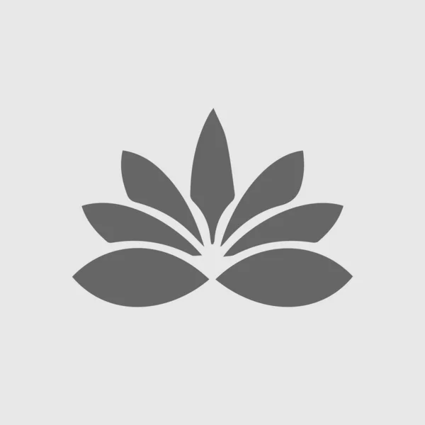Lotusblume Vektor Symbol Folge Spirituell Einfaches Silhouettensymbol — Stockvektor