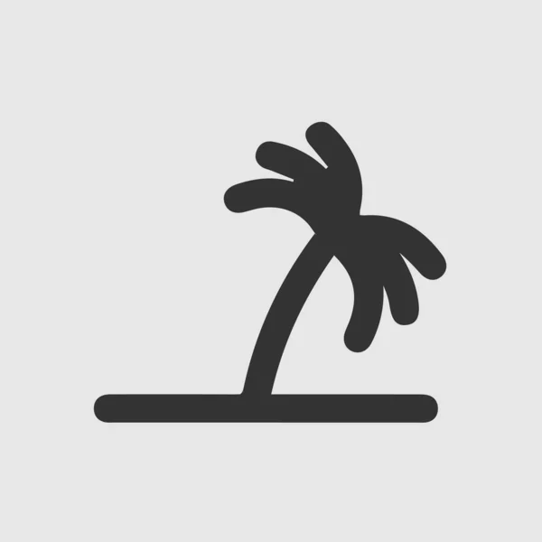 Kókusz Pálmafa Vektor Ikon Eps Nyári Nyaralás Egyszerű Sziluett Szimbólum — Stock Vector