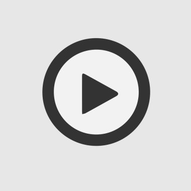 Düğme vektör simgesini oynat. Vektör illüstrasyonu EPS 10.