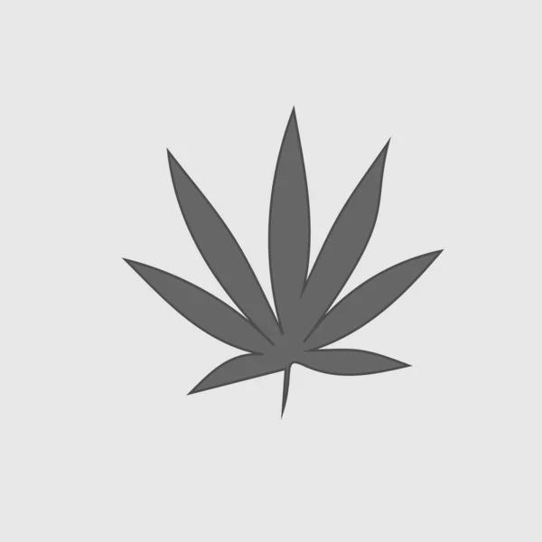 Marihuana yaprağı ikonu. Kenevir sembolü. Vektör illüstrasyonu EPS 10.