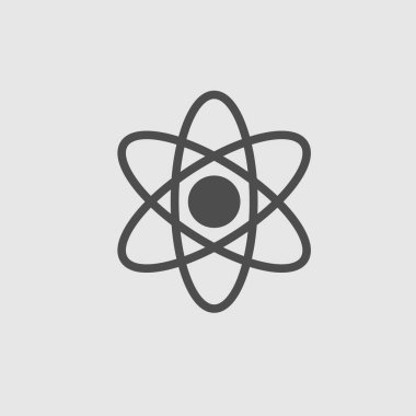 Atom vektör simgesi. Molekül vektör illüstrasyonu EPS 10.