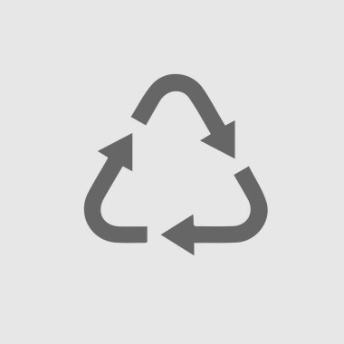 Vektör simgesini geri dönüştür. Çevre işareti vektör illüstrasyonu 10.