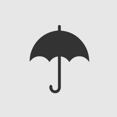 Şemsiye vektör simgesi 10 birim. Basit izole illüstrasyon.