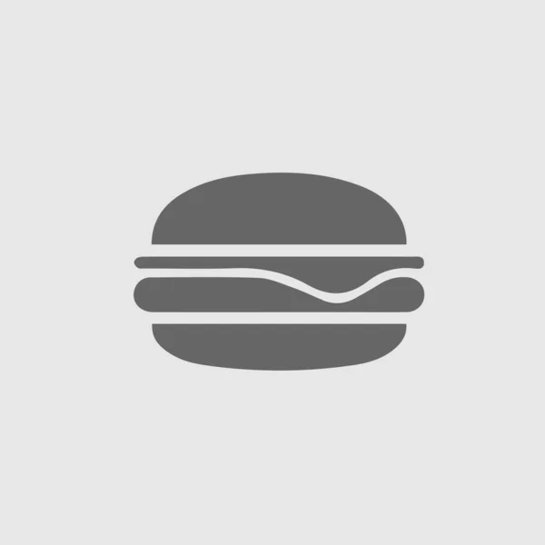 Burger vektör ikonu. Fast food sembolü. Vektör illüstrasyonu EPS 10.