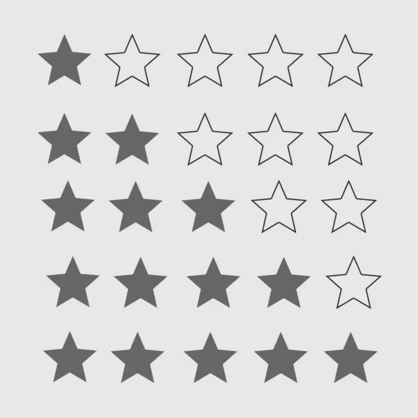 酒店明星评级 明星评估 简单的孤立向量图标Eps — 图库矢量图片