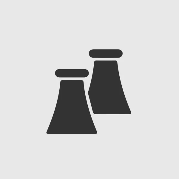 Διανυσματικό Εικονίδιο Σταθμού Πυρηνικής Ενέργειας Eps Απλό Απομονωμένο Λογότυπο Συμβόλου — Διανυσματικό Αρχείο