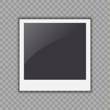 Fotoğraf çerçevesi vektörü. Beyaz arkaplanda izole edilmiş basit gerçekçi illüstrasyon.