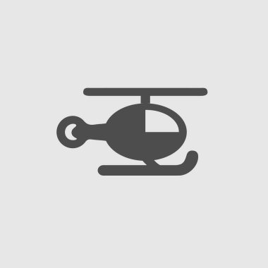 Helikopter vektör simgesi 10 birim. Basit izole illüstrasyon.