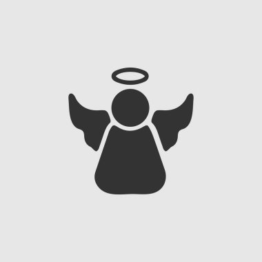 Melek vektör ikonu 10 'u öldürüyor. Basit izole illüstrasyon.