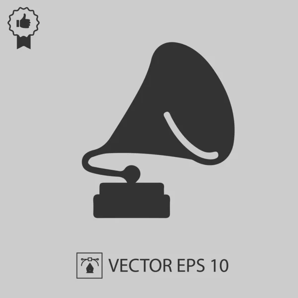 Gramófono Icono Vectorial Eps — Vector de stock
