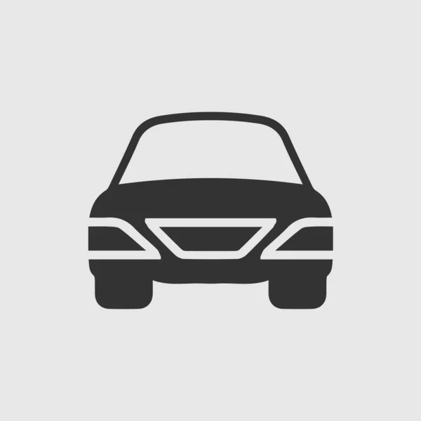 Coche Icono Vector Frontal Eps Ilustración Aislada Simple — Vector de stock