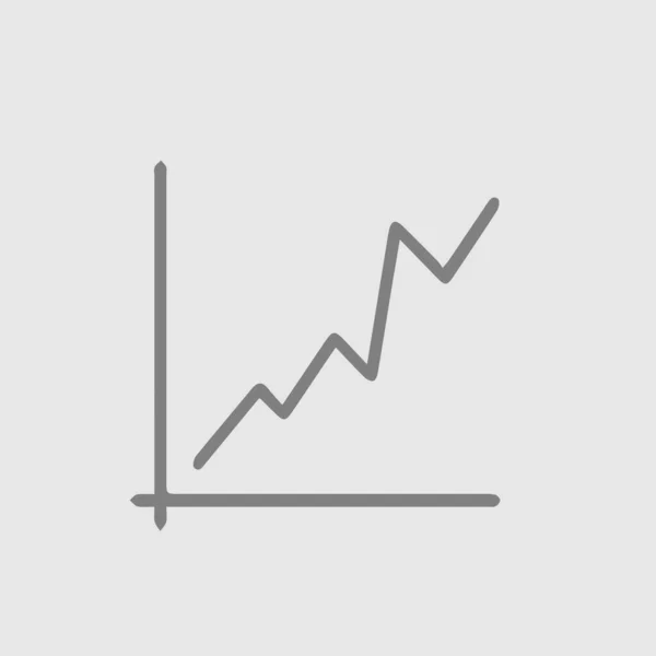 Grafik yükseltme vektör simgesi 10 birim. Basit izole edilmiş resim grafiği yukarı çıkıyor.