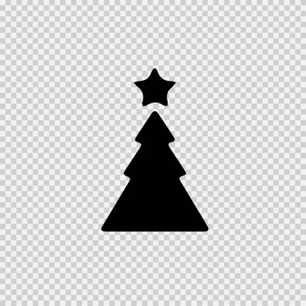 Arbre Noël Icône Vectorielle Étoile Eps — Image vectorielle