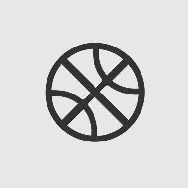 Basketbol topu basit izole vektör simgesi 10 birim.