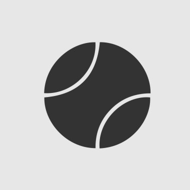 Tenis topu basit izole vektör simgesi 10 birim.