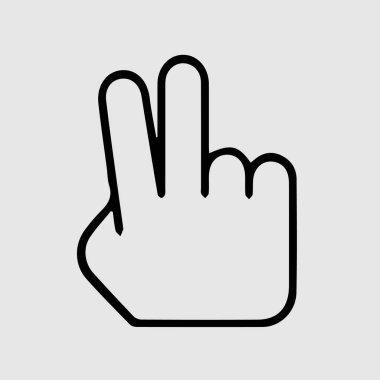 Zafer işareti vektör simgesi 10 puan. Barış sembolü basit izole edilmiş bir resim. V hareketi.