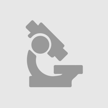 Mikroskop vektör simgesi 10 birim. Basit izole resim grafiği.