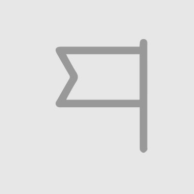 Bayrak vektör simgesi 10 birim. Basit izole resim grafiği.