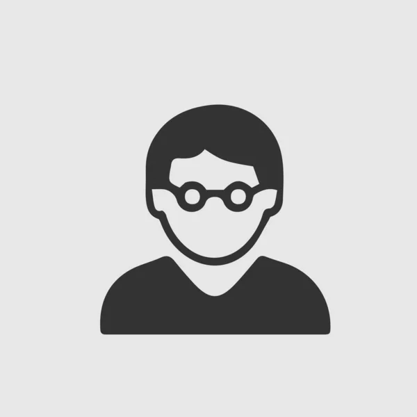 Hombre Con Gafas Vector Icono Eps Persona Ilustración Aislada Simple — Archivo Imágenes Vectoriales